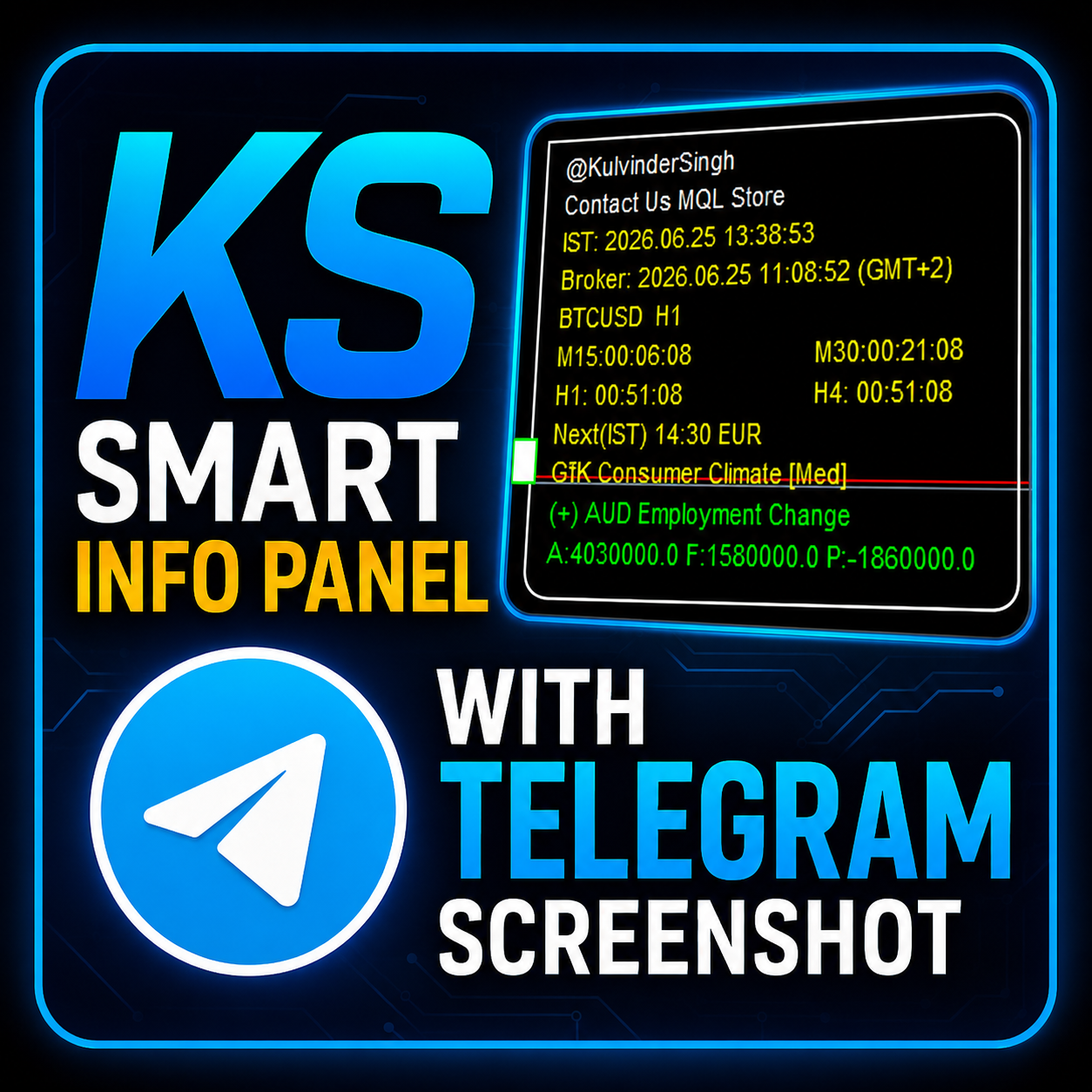 KS Smart Info Panel With Telegram Screenshot